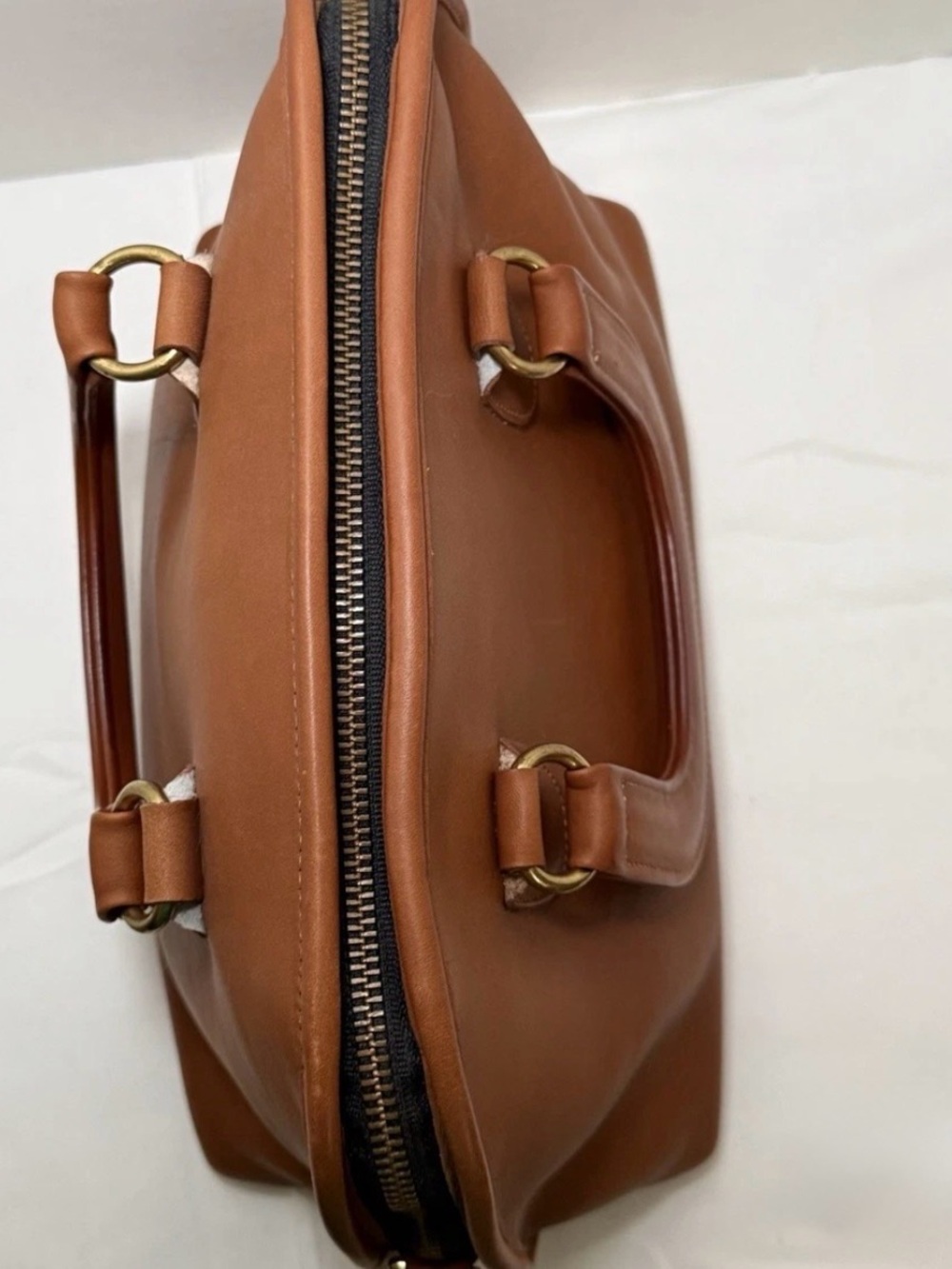 COACH VINTAGE UNISEX BAXTER TOTE/Briefcase purse or crossbody British Tan EUC - Picture 8 of 15